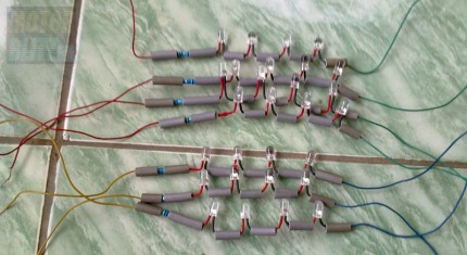 motorblitz rangkaian 4 led jadi+kabel 8 buah