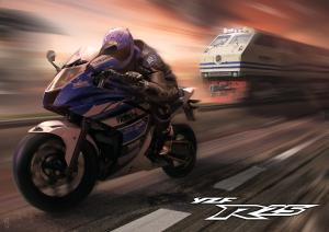 96Yamaha R25 nyalip kereta