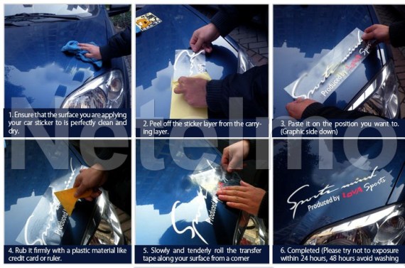 cara pasang stiker mobil