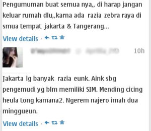 razia polisi twitter