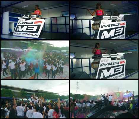 dj perform launching mio m3 125 blue core sentul
