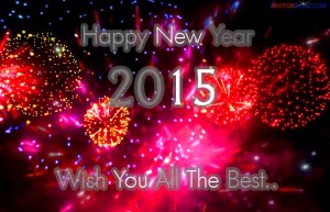 happy new year 2015 card red