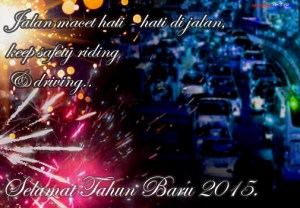 kartu ucapan tahun baru 2015 safety riding theme 2