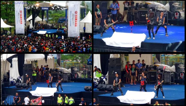 kotak band perform launching mio m3 125 blue core sentul