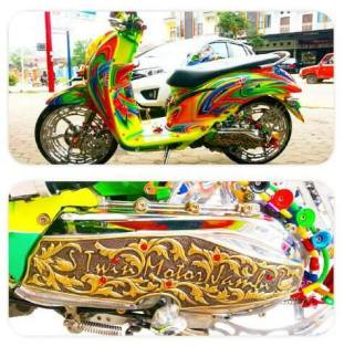 motor honda modif scoopy