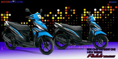 Motor Suzuki address biru muda bgt