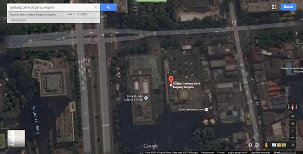 peta Jalan MH Thamrin dan Jalan Medan Merdeka Barat