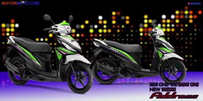 Suzuki address putih hijau daun