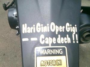 hari gini oper gigi cape deh