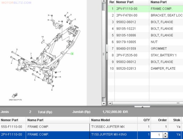 jupiter mx king frame chassis