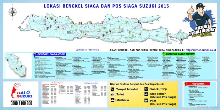 peta lokasi pos mudik servis motor suzuki 2015