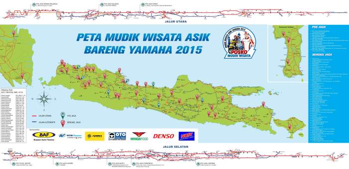 peta lokasi posko mudik yamaha 2015