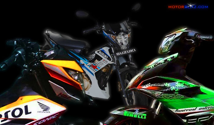 drag sonic 150 vs Satria FU vs MX King