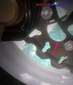 bekas kampas rem di cakram