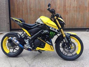 yellow kuning modifikasi Yamaha Xabre 150 M-Slaz