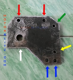 braket bubut tampak depan